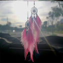 homeandgadget Home Pink / Double circle Hanging Dreamcatcher Feather Ornament