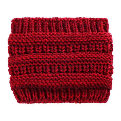 homeandgadget Headbands Wine Red Knitted Ear Warmer Headwrap