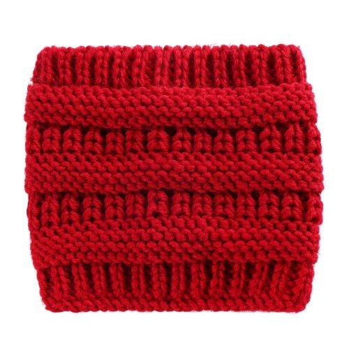 homeandgadget Headbands Red Knitted Ear Warmer Headwrap