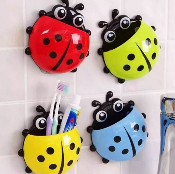 homeandgadget Home Ladybug Toothbrush Holder With Suction Cups