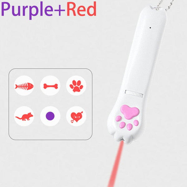 homeandgadget Home Purple and Red Laser Cat Teaser Interactive Toy