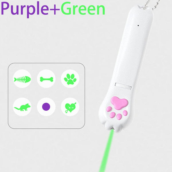 homeandgadget Home Purple and Green Laser Cat Teaser Interactive Toy