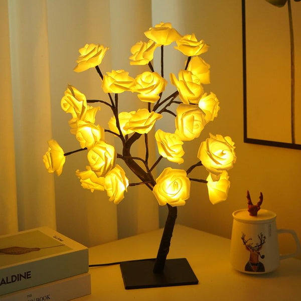 homeandgadget Home White / USB LED Rose Tree Lamp For Delightful Home Décor