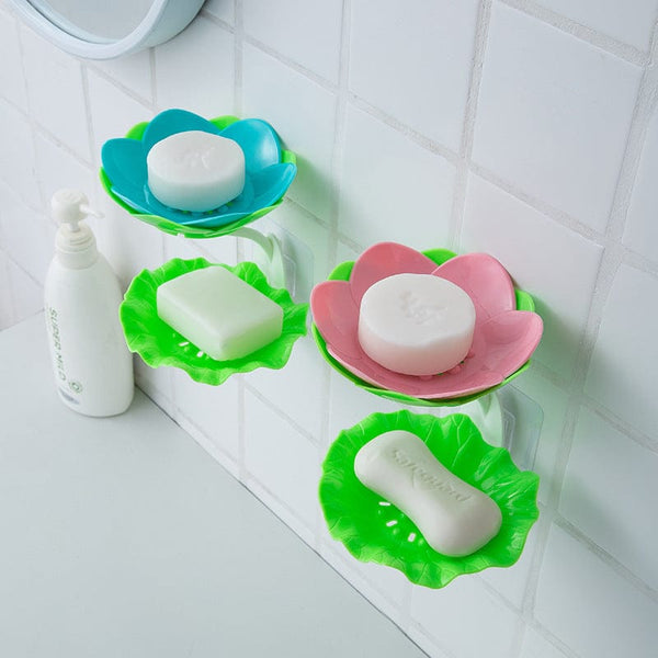 homeandgadget Home Lotus Shape Double-Layer Soap Holder