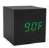 homeandgadget Home Black green Modern Digital Wood Clock
