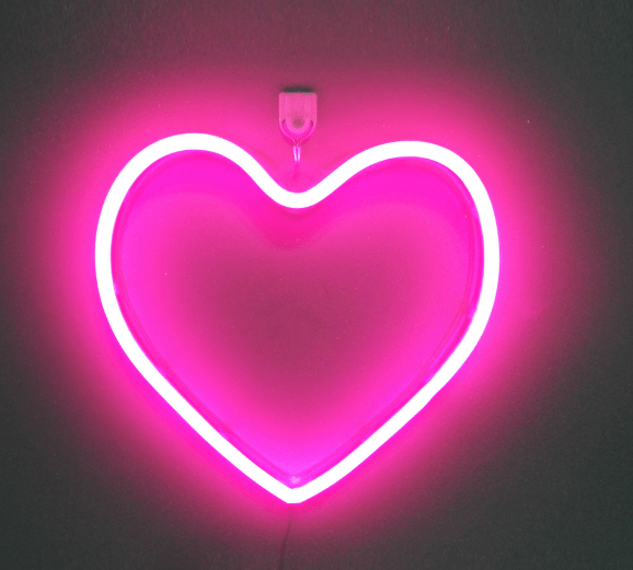 homeandgadget Home Neon Pink Heart Light For Wall