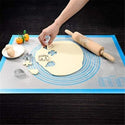 homeandgadget Blue Non-Stick Measuring Pastry Mat