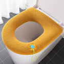homeandgadget Home Bright yellow O-Shaped Toilet Seat Cover Cushion