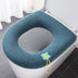 homeandgadget Home Navy blue O-Shaped Toilet Seat Cover Cushion