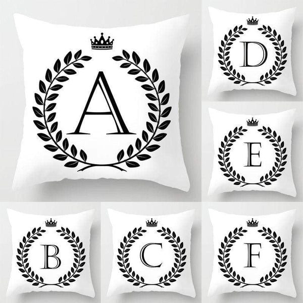 homeandgadget Personalized Alphabet Pillow Cover