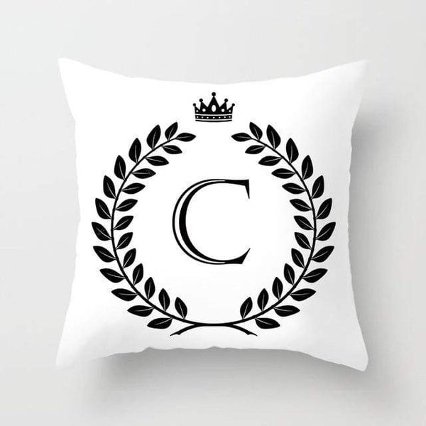 homeandgadget C Personalized Alphabet Pillow Cover