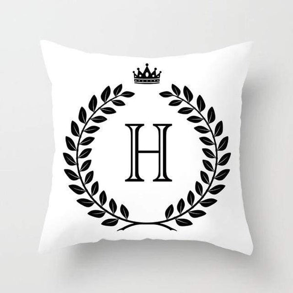 homeandgadget H Personalized Alphabet Pillow Cover