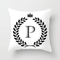 homeandgadget P Personalized Alphabet Pillow Cover