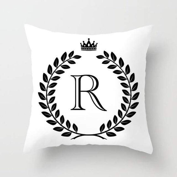 homeandgadget R Personalized Alphabet Pillow Cover