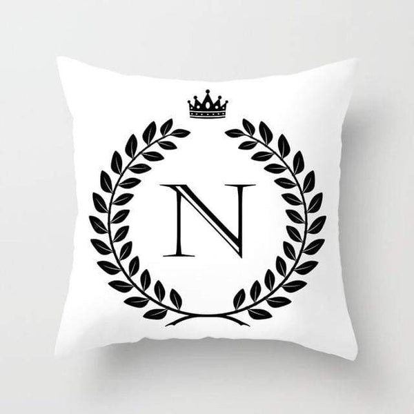 homeandgadget N Personalized Alphabet Pillow Cover