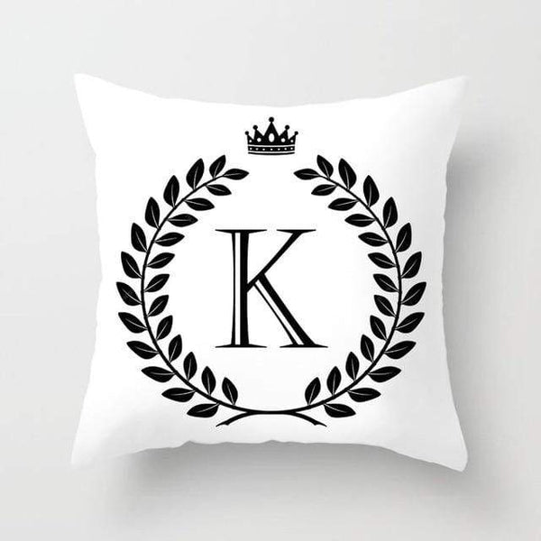 homeandgadget K Personalized Alphabet Pillow Cover