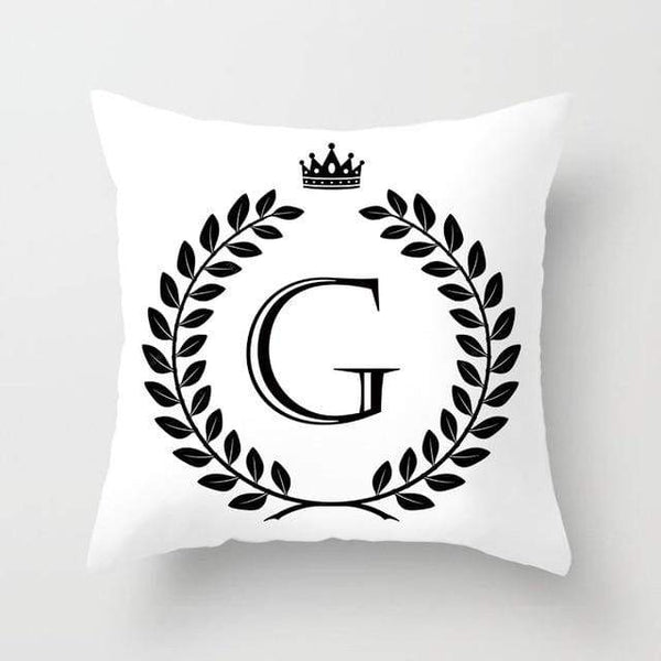homeandgadget G Personalized Alphabet Pillow Cover