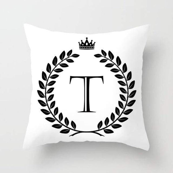 homeandgadget T Personalized Alphabet Pillow Cover