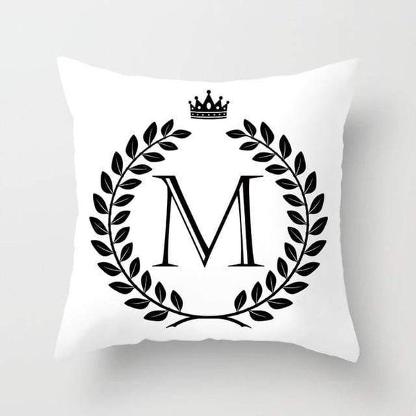 homeandgadget M Personalized Alphabet Pillow Cover
