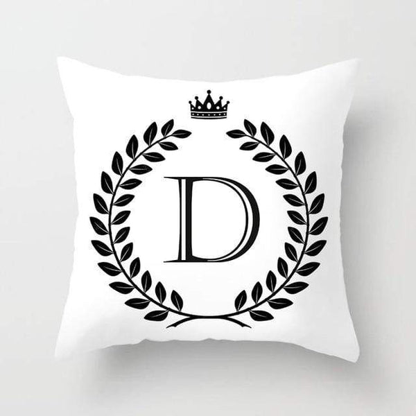 homeandgadget D Personalized Alphabet Pillow Cover