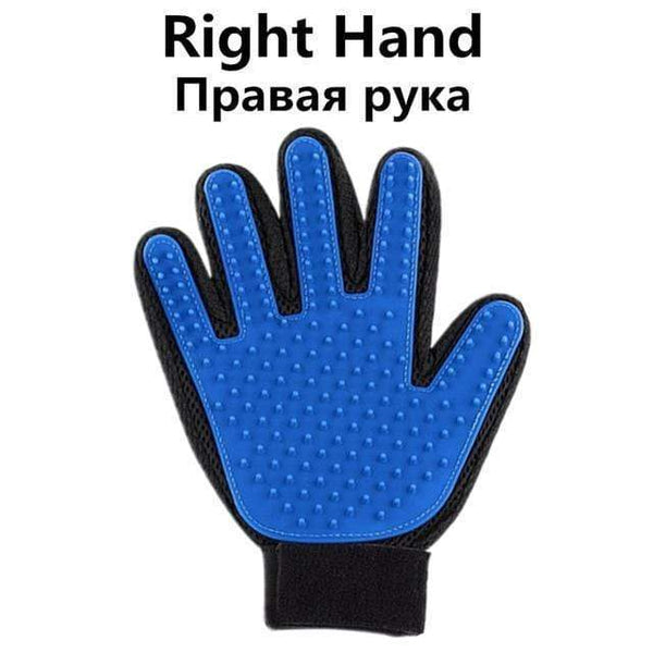 homeandgadget Blue-Right Hand Pet Grooming Gloves