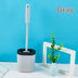 homeandgadget Home Grey Revolutionary Flexible Silicone Toilet Brush With Holder