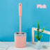 homeandgadget Home Pink Revolutionary Flexible Silicone Toilet Brush With Holder