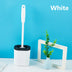 homeandgadget Home White Revolutionary Flexible Silicone Toilet Brush With Holder