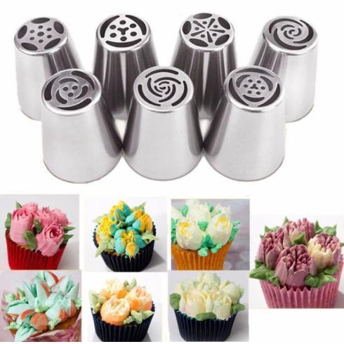 homeandgadget Russian Tulip Icing Nozzle (Set of 7)