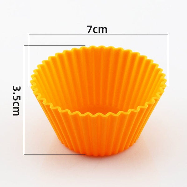 homeandgadget Home Orange / 10PCS Safe Silicone Muffin Cups (10pc)