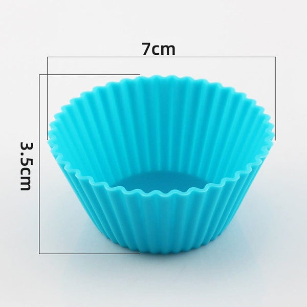 homeandgadget Home Blue / 10PCS Safe Silicone Muffin Cups (10pc)