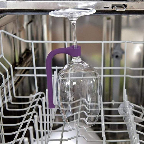 homeandgadget Silicone Wine Glass Holder for Dishwasher Set