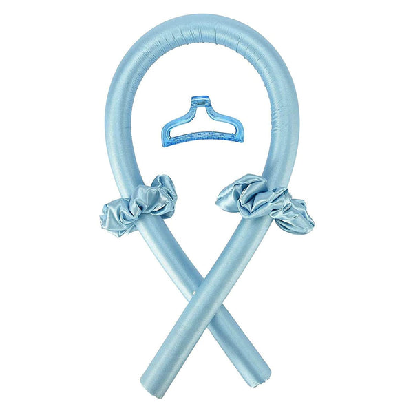 homeandgadget Home Blue Silk Heatless Hair Curling Ribbon Kit