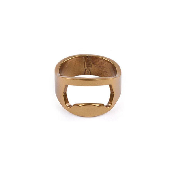 homeandgadget Gold Stainless Steel Bottle Cap Opener Ring