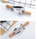 homeandgadget Home Stainless Steel Croissant Cutter Rolling Pin