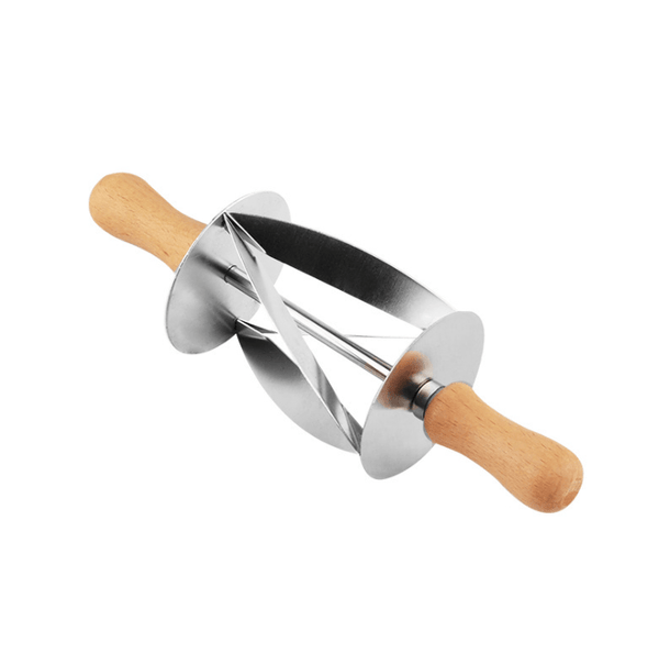 homeandgadget Home Stainless Steel Croissant Cutter Rolling Pin