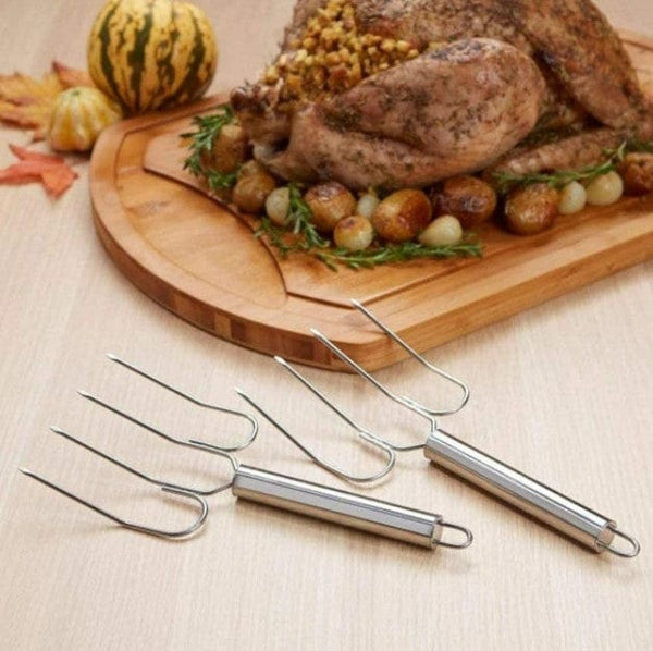 homeandgadget Home Stainless Steel Turkey Lifter Forks