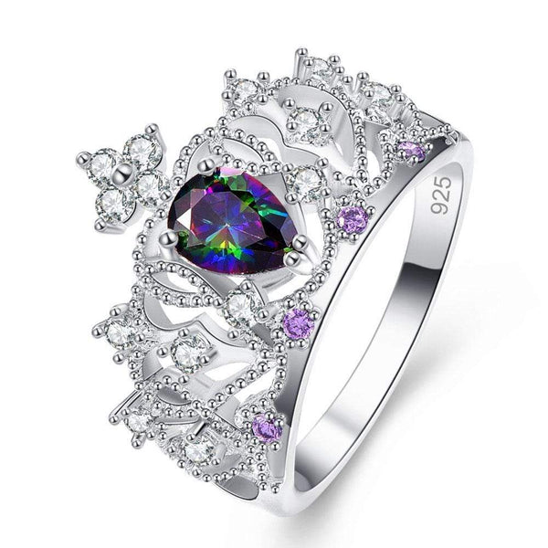 homeandgadget 6 / Multicolor Stunning Queen Crown Zirconia Ring