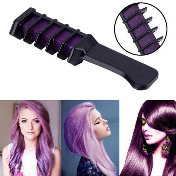 homeandgadget Home purple Temporary Hair Dye Chalk Comb