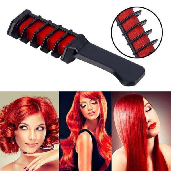 homeandgadget Home red Temporary Hair Dye Chalk Comb