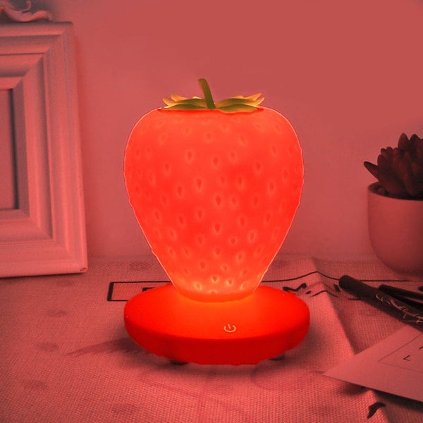 homeandgadget Home Red Touch-Sensitive Table Strawberry Lamp