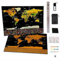 homeandgadget Colorful+Accessories Wanderlust Scratch Off Map