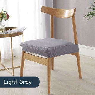 homeandgadget Home Light Grey Waterproof Removable Dining Chair Covers