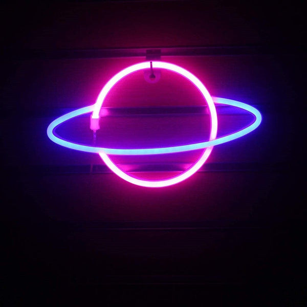 homeandgadget Home 2style / 0.5W Whimsical Neon Planet Wall Light