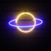 homeandgadget Home 5style / 0.5W Whimsical Neon Planet Wall Light