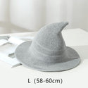 homeandgadget Home Light grey 58-60cm Wide Brim Modern Witch Hat