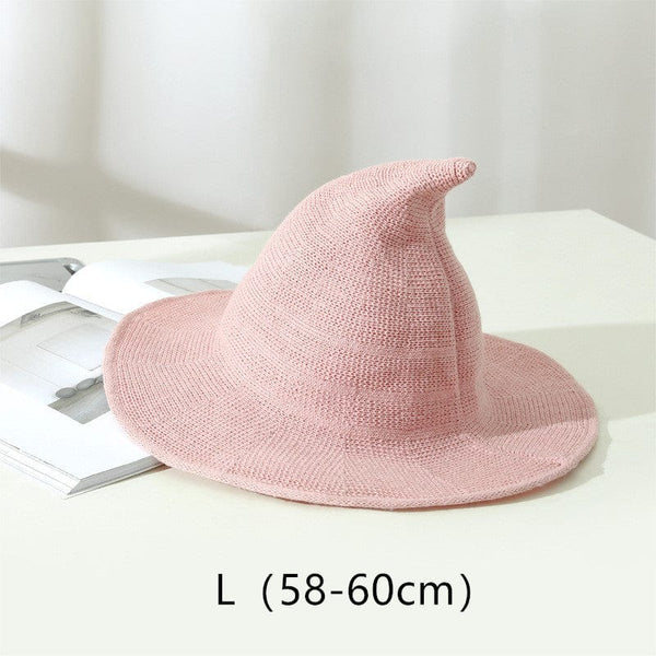 homeandgadget Home Pink 58-60cm Wide Brim Modern Witch Hat
