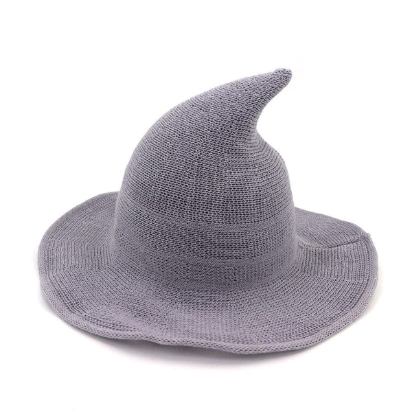 homeandgadget Home Light grey Wide Brim Modern Witch Hat