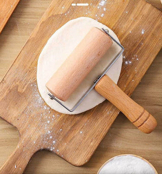 homeandgadget Home Wooden Pastry Roller with Two Sides