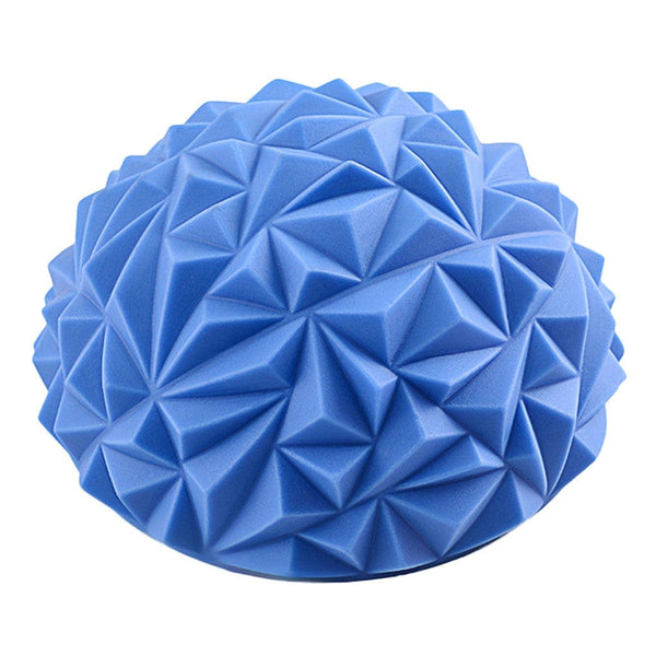 homeandgadget Home Blue Yoga Half-Ball Water Cube Diamond Pattern Foot Massage Ball